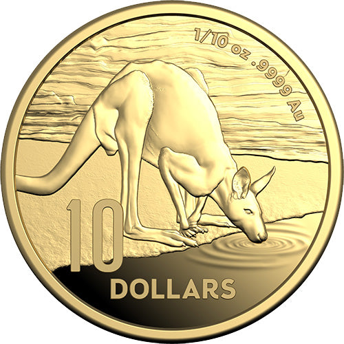 2024 $10 Kangaroo Series - Desert Life 1/10oz Gold Proof Coin 