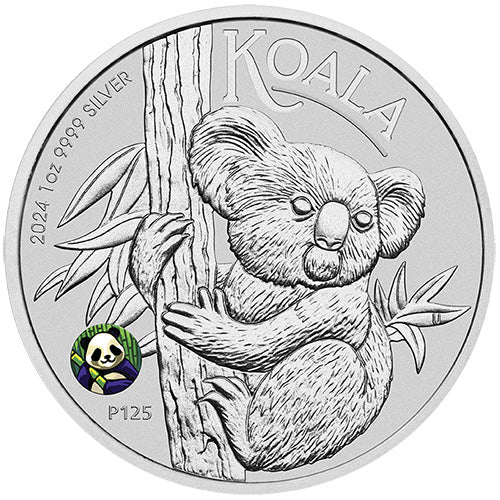 2024 $1 Beijing International Coin Exposition Australian Koala with Panda Privy 1oz Silver Coin in Card