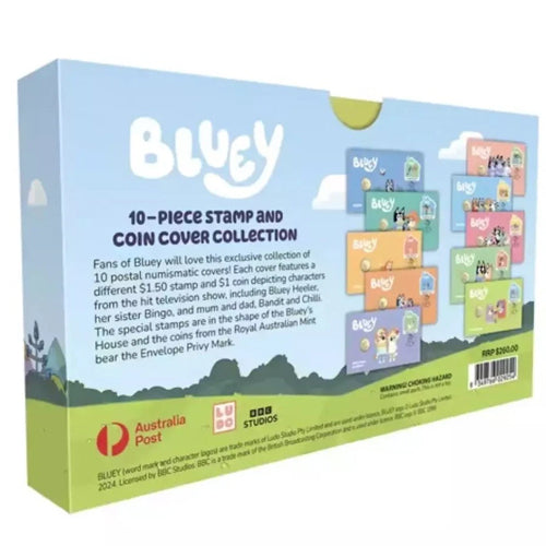 2024 $1 Bluey Bucks 10 PNC with Limited Edition Box Coin & Stamp Cover Pack - PNC Collection