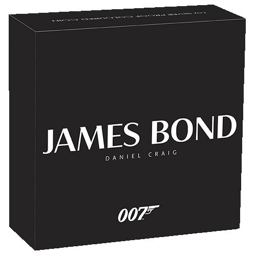 2024 $1 James Bond Daniel Craig 1oz Silver Proof Coloured Coin