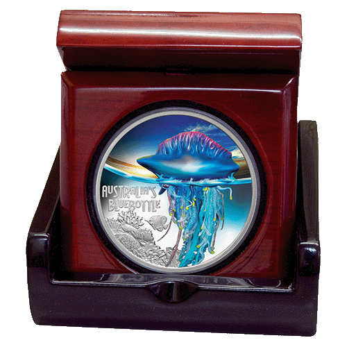 2024 $1 Deadly & Dangerous Series - Bluebottle 1oz Silver Proof Coin in CAse