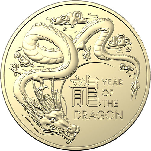 2024 $1 Year of the Dragon Al/Br Uncirculated Two Coin Set Coin 1