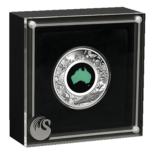 2024 $1 Great Southern Land 1oz Silver Proof Chrysoprase Coin