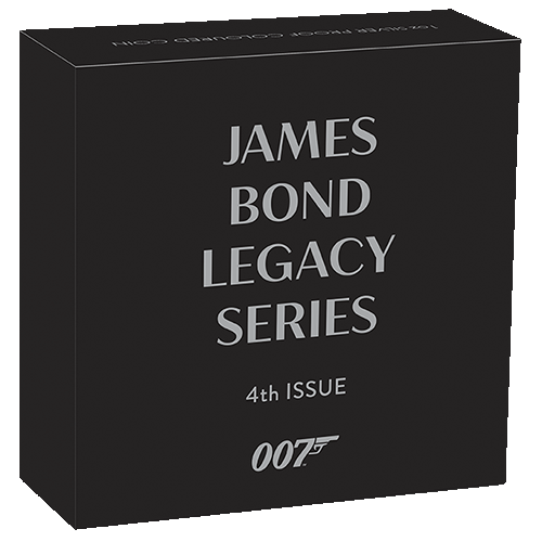 2024 $1 James Bond Legacy Series - 4th Issue 1oz Silver Proof Coloured Coin Shipper