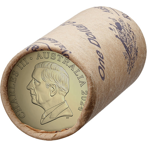 2024 $1 King Charles III Effigy - Non-Premium Roll H/H or T/T RAM Roll Circulating Coin Al/Br Circulating Mint Roll