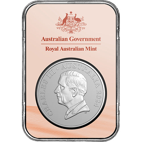 2024 $1 Kangaroo Series - Desert Life 1oz Frosted Fine Silver Uncirculated Coin in Capsule