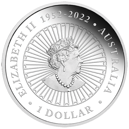 2024 $1 Australian Opal Lunar Series Year of the Dragon 1oz Silver Proof Coin Obverse