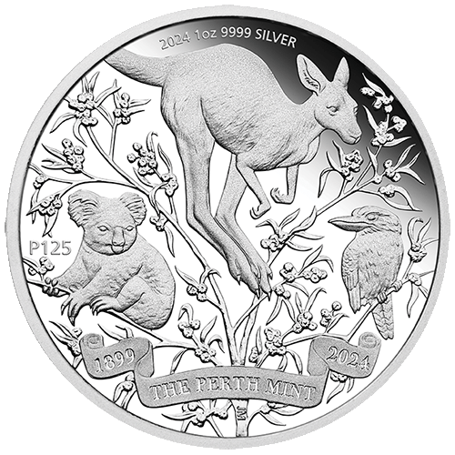 2024 $1 The Perth Mint's 125th Anniversary 1oz Silver Proof Coin