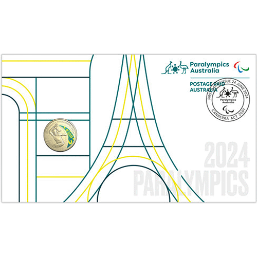 2024 $1 Paris Paralympic Games Coin & Stamp Cover PNC