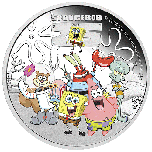 2024 $1 SpongeBob & Friends 1oz Silver Proof Coloured Coin