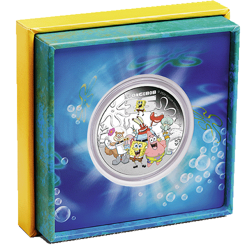 2024 $1 SpongeBob & Friends 1oz Silver Proof Coloured Coin