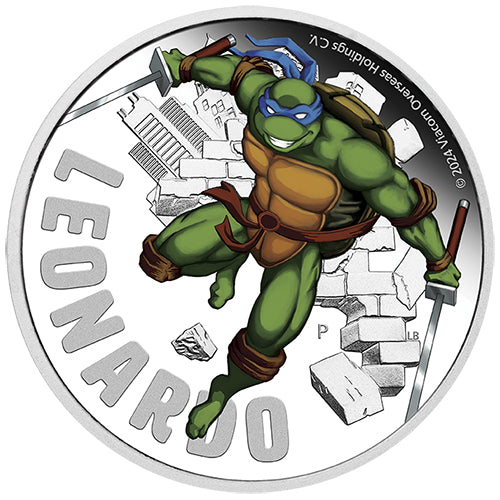 2024 $1 Teenage Mutant Ninja Turtles - Leonardo 1oz Silver Proof Coloured Coin