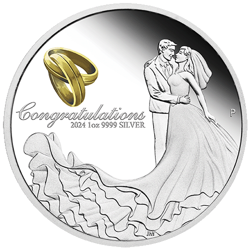 2024 $1 Wedding Silver Proof 1oz Coin