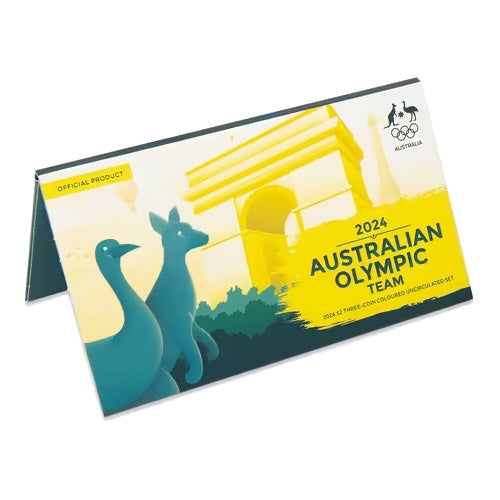 2024 $2 Australian Olympic Team Coloured Uncirculated 3 Coin Set RAM