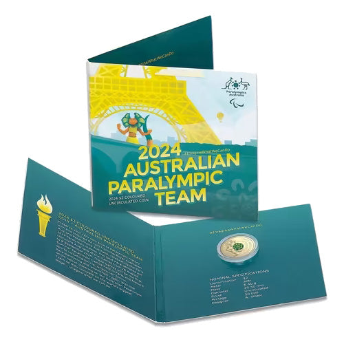 2024 $2 Australian Paralympic Team Coloured Uncirculated Coin in RAM Card