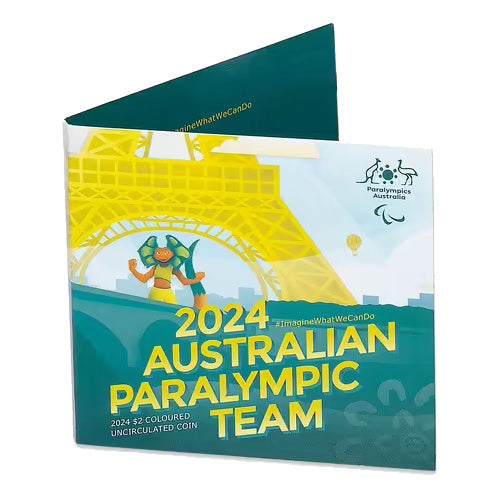 2024 $2 Australian Paralympic Team Coloured Uncirculated Coin in RAM Card