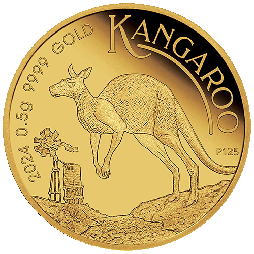 2024 $2 Mini Roo 0.5gm Gold Proof Coin 