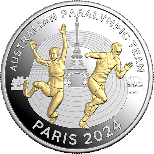 2024 $5 Australian Paralympic Team Selectively Gold-Plated Silver Proof Coin