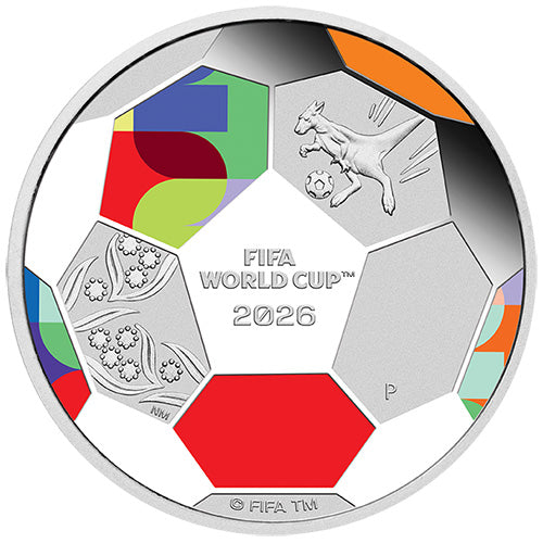 2026 50c Fifa World Cup 1/2oz Silver Proof Coloured Coin