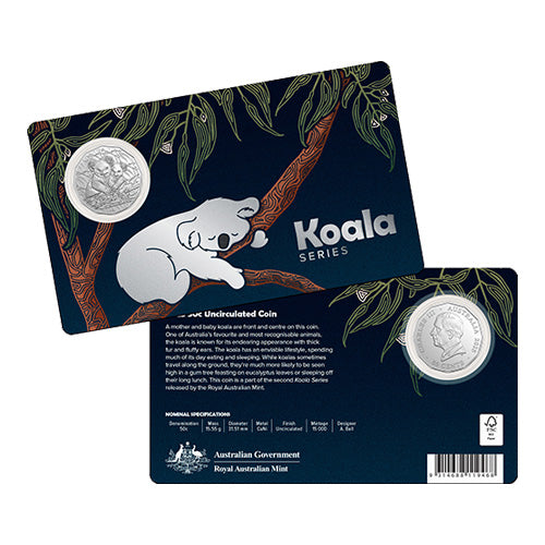2025 50c Koala Series Uncirculated Coin in RAM Card – Coin City