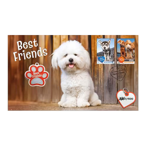 2025 Best Friends Dog Medallion & Stamp Cover PNC
