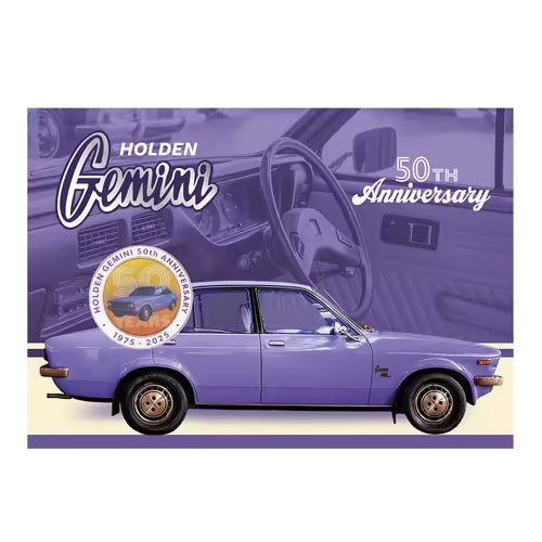2025 Holden Gemini 50th Anniversary Medallion & Stamp Cover PNC