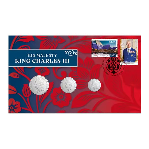 2025 The King's Birthday King's Birthday Three Coin Postal Numismatic Cover PNC