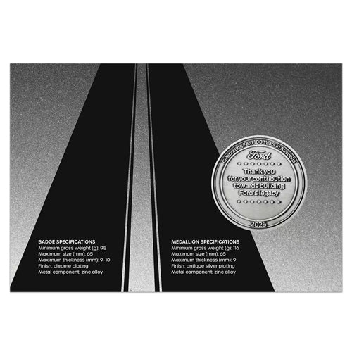 Ford First Car Medallion and Logo Badge Cover PNC