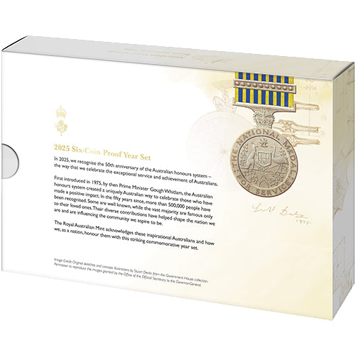 2025 50 Years of the Australian Honours System Proof Year Set 