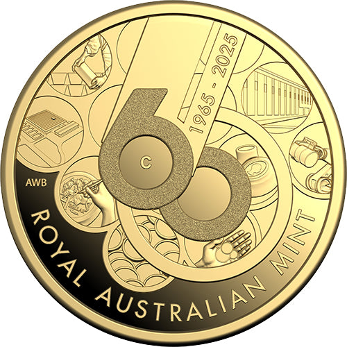 2025 $10 60th Anniversary of the Royal Australian Mint 'C' Mintmark Gold Proof Coin