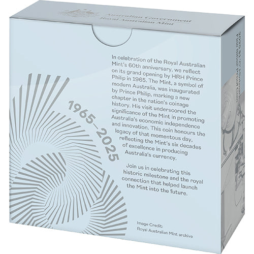 2025 $1 60th Anniversary of the Royal Australian Mint 'C' Mintmark Fine Silver Proof Coin