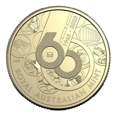 2025 $1 60th Anniversary of the Royal Australian Mint 1965 - 2025 Coin & Stamp Cover PNC