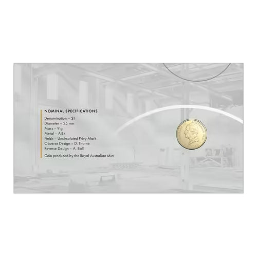 2025 $1 60th Anniversary of the Royal Australian Mint 1965 - 2025 Coin & Stamp Cover PNC