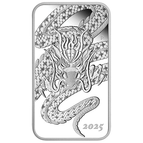 2025 $1 Dragon 1oz Silver Proof Rectangle Coin 