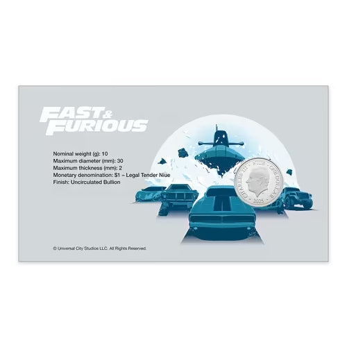 2025 $1 Fast & Furious Coin & Stamp Cover PNC