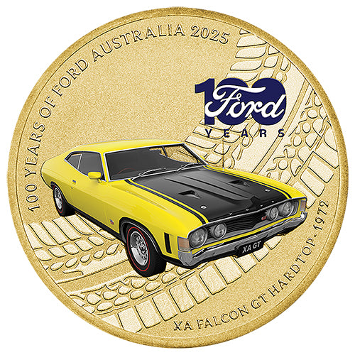 2025 $1 100 Years of Ford Australia - XA Falcon GT Hardtop Coin & Stamp Cover PNC