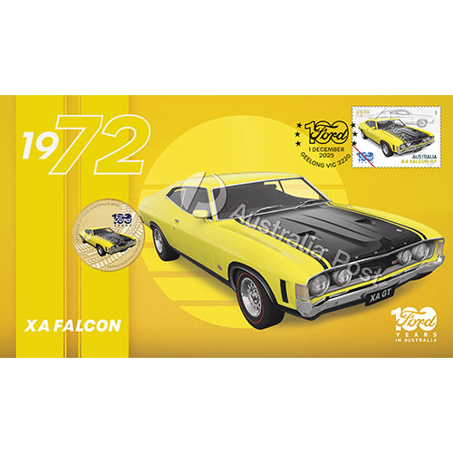 2025 $1 100 Years of Ford Australia - XA Falcon GT Hardtop Coin & Stamp Cover PNC