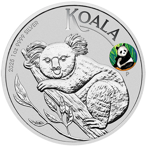 2025 $1 Beijing International Coin Exposition Australian Koala with Panda Privy 1oz Silver Coin in Card