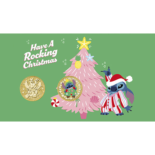 2025 $1 Merry Stitchmas Coloured Uncirculated 2 Coin & Stamp Cover PNC 