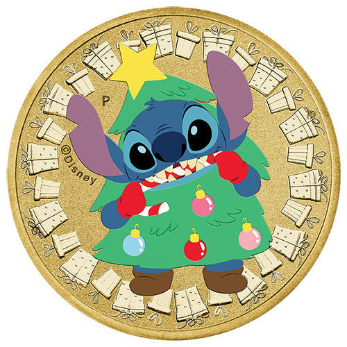 2025 $1 Merry Stitchmas Coloured Uncirculated 2 Coin & Stamp Cover PNC 