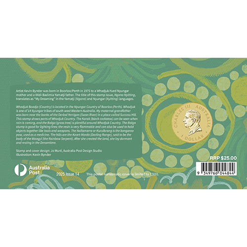 2025 $1 Ngana Nyitting Blue River Coin & Stamp Cover PNC