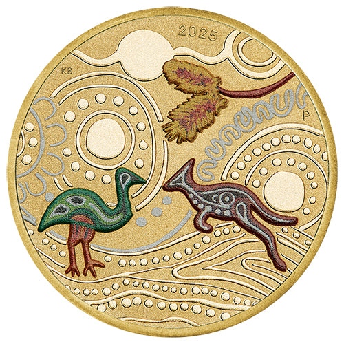 2025 $1 Ngana Nyitting Green Emu Coin & Stamp Cover PNC