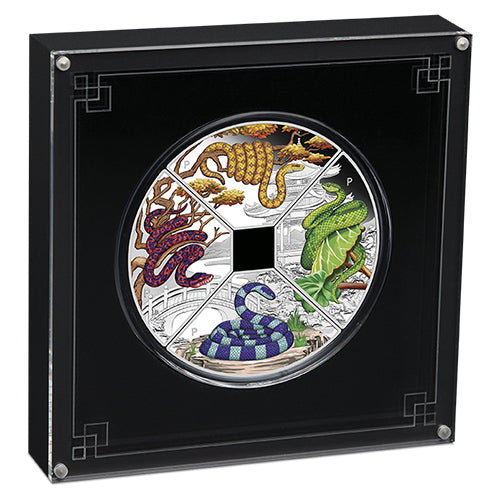 2025 $1 Year of the Snake Quadrant 1oz Silver Proof Coloured Four-Coin Set