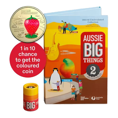 2025 $1 Aussie Big Things 2 Coin Tube and Folder Set with 10 Uncirculated Coins