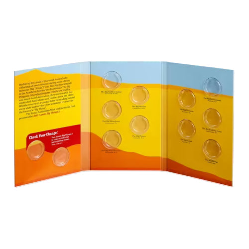2025 $1 Aussie Big Things 2 Coin Tube and Folder Set with 10 Uncirculated Coins