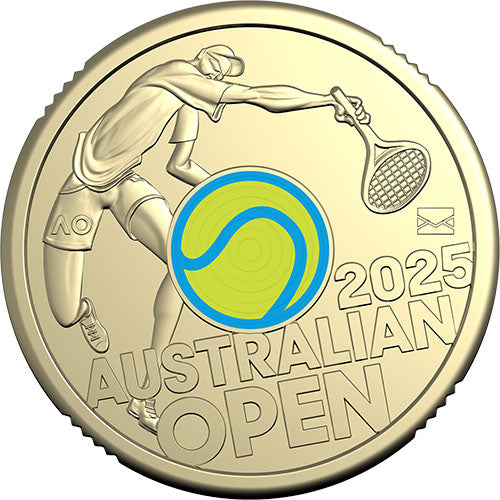 2025 $2 Men's Australian Open $2 Privy Mark Coin in Folder - Sealed