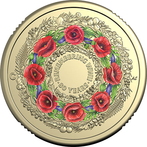 2025 $2 80 Years On : Remembering the Second World War C Mintmark Coloured Uncirculated Coin in RAM Card