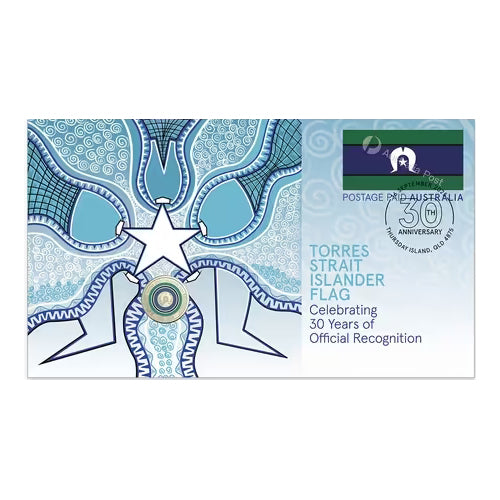 2025 $2 30th Anniversary of the Torres Strait Islander Flag Coin & Stamp Cover PNC