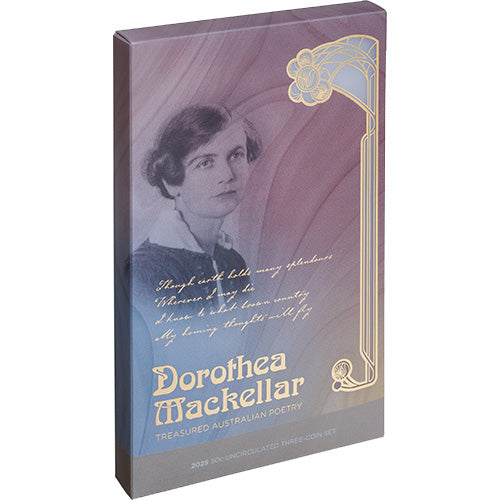 2025 50c Dorothea Mackellar - Treasured Australian Poetry Uncirculated Three Coin Set