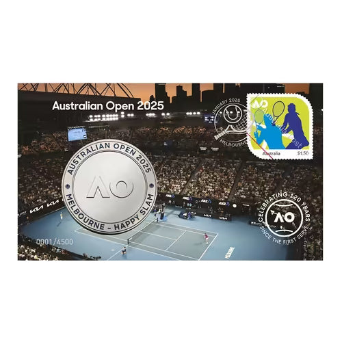 2025 Australian Open Medallion & Stamp Cover PNC